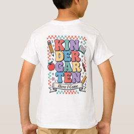 レトロ幼稚園ここに来た学校 Tシャツ