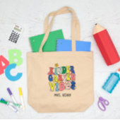 レトロ幼稚園ビベス先生 ラージトートバッグ
