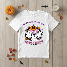 レトロ幽霊おもしろいフ最高のァンドパステルハロウィーン Tシャツ