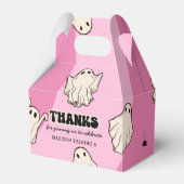 レトロ幽霊キッズハロウィンバースデーパーティー フェイバーボックス (裏面サイド)