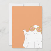 レトロ幽霊キュートハローウィンパーティ招待状 招待状 (裏面)