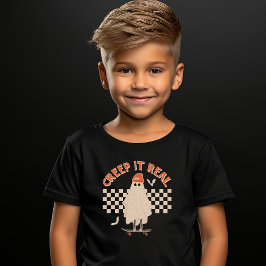 レトロ幽霊クリープitスケー実在タボードハロウィン tシャツ