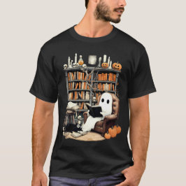 レトロ幽霊ズ読ブックスハロウィーン Tシャツ