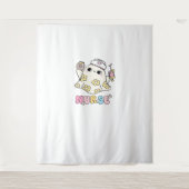 レトロ幽霊ナースハロウィンデザインクラシックTシャツ タペストリー (正面)