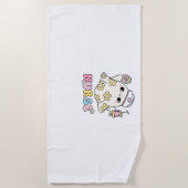 レトロ幽霊ナースハロウィンデザインクラシックTシャツ ビーチタオル (正面)