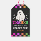 レトロ幽霊ハロウィンサンキュー ギフトタグ (正面)