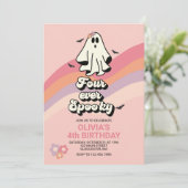 レトロ幽霊ハロウィンフォーエバー不気味誕生日 招待状 (スタンド正面)