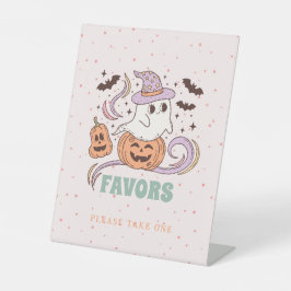 レトロ幽霊ハロウィーン誕生日パーティー好意サイン 台座サイン