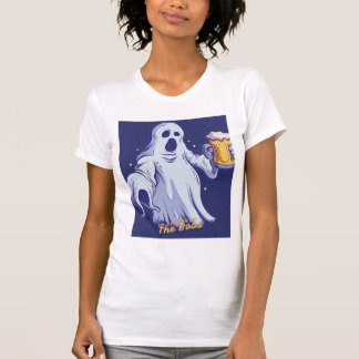 レトロ幽霊ビールデザイン ハロウィン ハッピーアワー Tシャツ