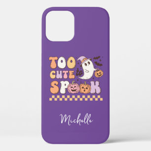 レトロ幽霊可愛すぎてハロウィンをスプックできない iPhone 12ケース