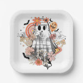 レトロ幽霊 ペーパープレート (正面)