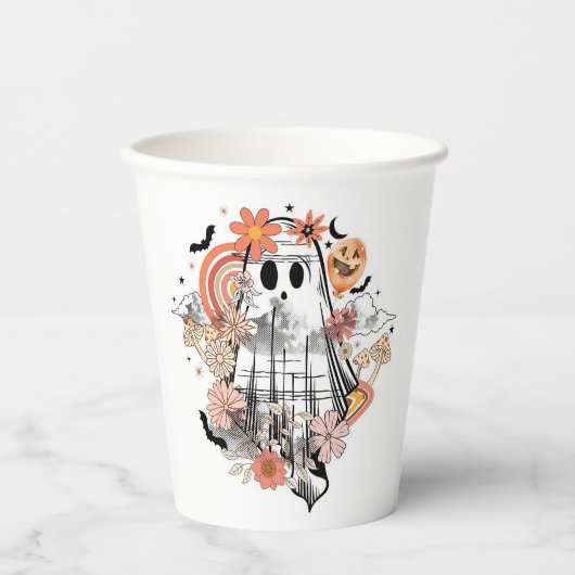 レトロ幽霊 紙コップ (正面)