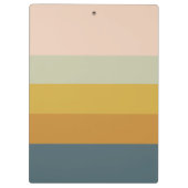 レトロ幾何パステルカラーブロックパーソナライズされた クリップボード (裏面)