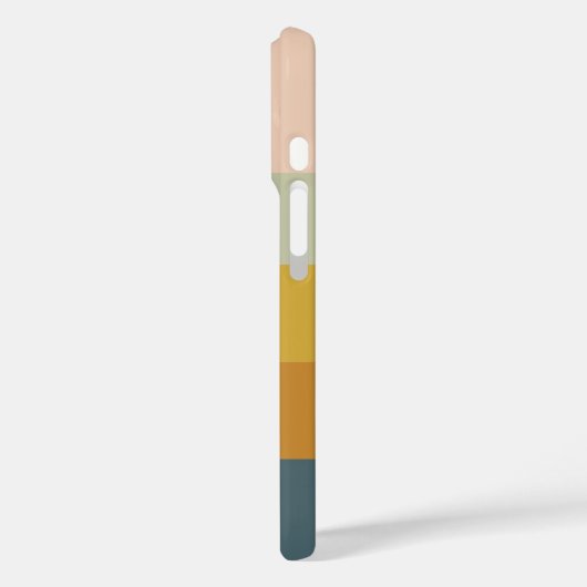 レトロ幾何パステルカラーブロックパーソナライズされた Case-Mate iPhoneケース (裏面 / 左)