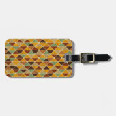 レトロ幾何パターン3 ラゲッジタグ (正面横)