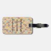 レトロ幾何パターン3 ラゲッジタグ (裏面横)