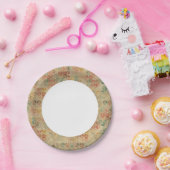 レトロ幾何パターン5 ペーパープレート (パーティー)