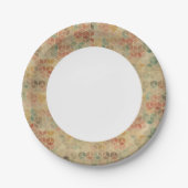 レトロ幾何パターン5 ペーパープレート (正面)