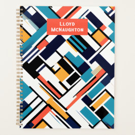 レトロ幾何パーソナライズされた形状2024プランナー プランナー手帳