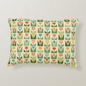 レトロ幾何フローラ装飾用クッション アクセントクッション (裏面)