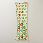 レトロ幾何フローラ装飾用クッション ボディピロー (正面縦)