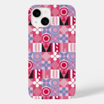 レトロ幾何プリントパターン