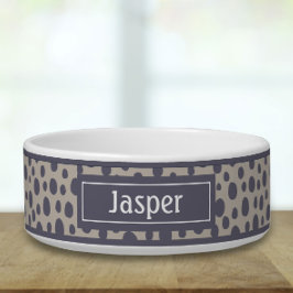 レトロ幾何プリントペットボウル ボウル