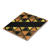 レトロ幾何三角形オレンジ色の黄色 タイル (側面)