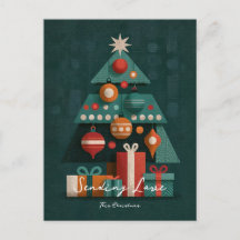 レトロ幾何学クリスマスツリー