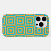 レトロ幾何学スクエア柄 - ダークオレンジ Case-Mate iPhoneケース (裏面 (横))
