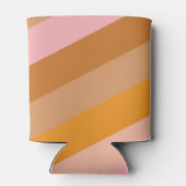 レトロ幾何学ピンクオレンジカスタム ブライダルシャワー 缶クーラー (裏面)