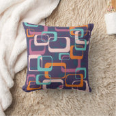 レトロ幾何学中世紀の図形アート クッション (ブランケット)