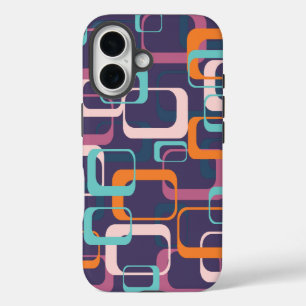 レトロ幾何学中世紀の図形アート iPhone 16ケース