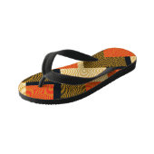 レトロ幾何学二乗：ヴィンテージパターン。 キッズビーチサンダル (アングル)