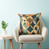レトロ幾何学円パタモダンーン クッション (椅子)