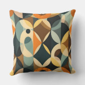 レトロ幾何学円パタモダンーン クッション (裏面)