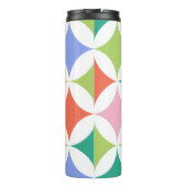 レトロ幾何学円パターン – カラフル抽象芸術 タンブラー (裏面)