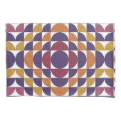 レトロ幾何学円ピラローケース | 世紀半ば 枕カバー (正面)