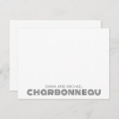 レトロ幾何学型対 ノートカード (正面/裏面)