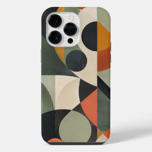 レトロ幾何学抽象iPhone 16ケース iPhone 14 Pro Maxケース