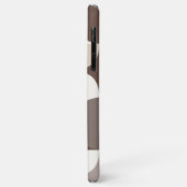 レトロ幾何学曲線パターン – Terra Brown Case-Mate iPhoneケース (裏面/左)