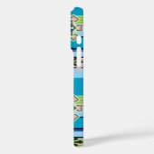 レトロ幾何学模様とファンタジー花 Case-Mate iPhoneケース (裏面 / 左)