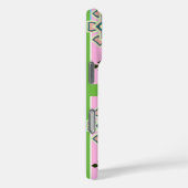 レトロ幾何学模様とファンタジー花 Case-Mate iPhoneケース (裏面 / 右)