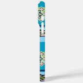 レトロ幾何学模様とファンタジー花 Case-Mate iPhoneケース (裏面 / 左)