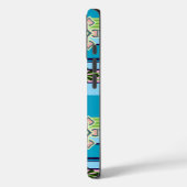 レトロ幾何学模様とファンタジー花 Case-Mate iPhoneケース (裏面 / 左)