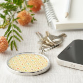 レトロ幾何学模様の相互接続された円のパターン キーホルダー (側面)