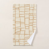 レトロ幾何学模様バスタオル バスタオルセット (ハンドタオル)