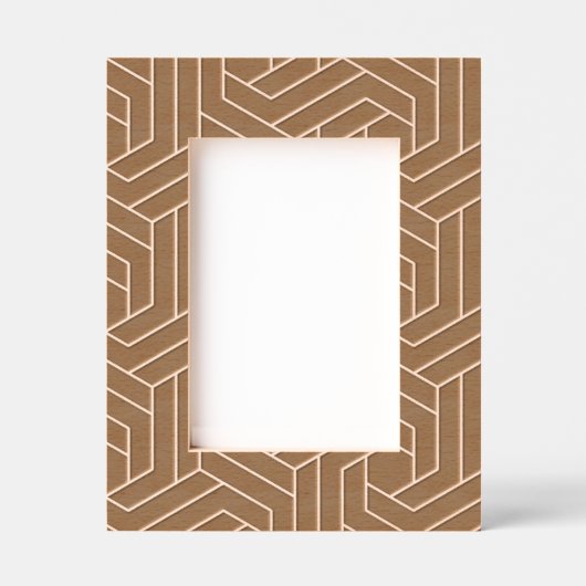 レトロ幾何学模様ブラック刻印フレーム レーザー彫刻フレーム (正面)