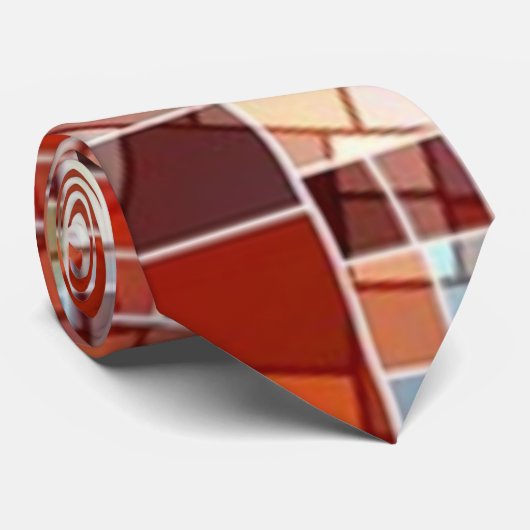 「レトロ幾何学模様」男性の混合カラフルおもしろい ネクタイ (ロール)