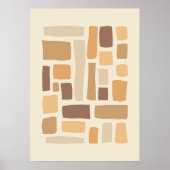 レトロ幾何学模様（長方形） ポスター (正面)